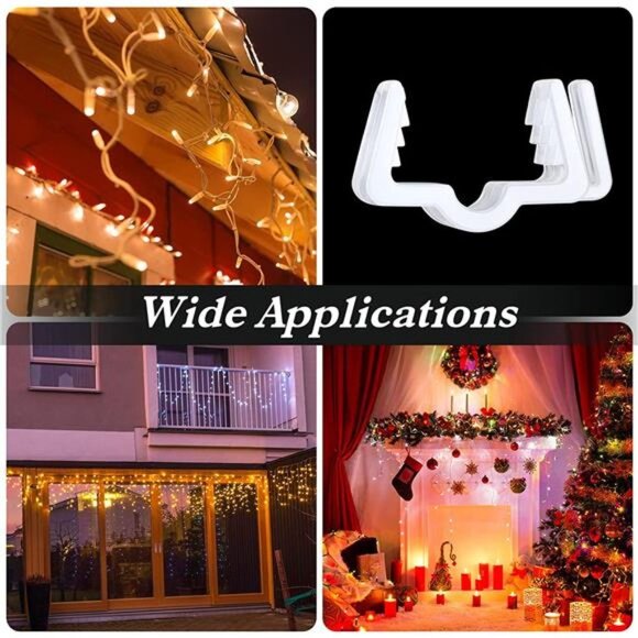 50 Pieces Christmas Holiday Light Hanger Hooks 1" Fascia Boards Clip - Picture 5 of 7